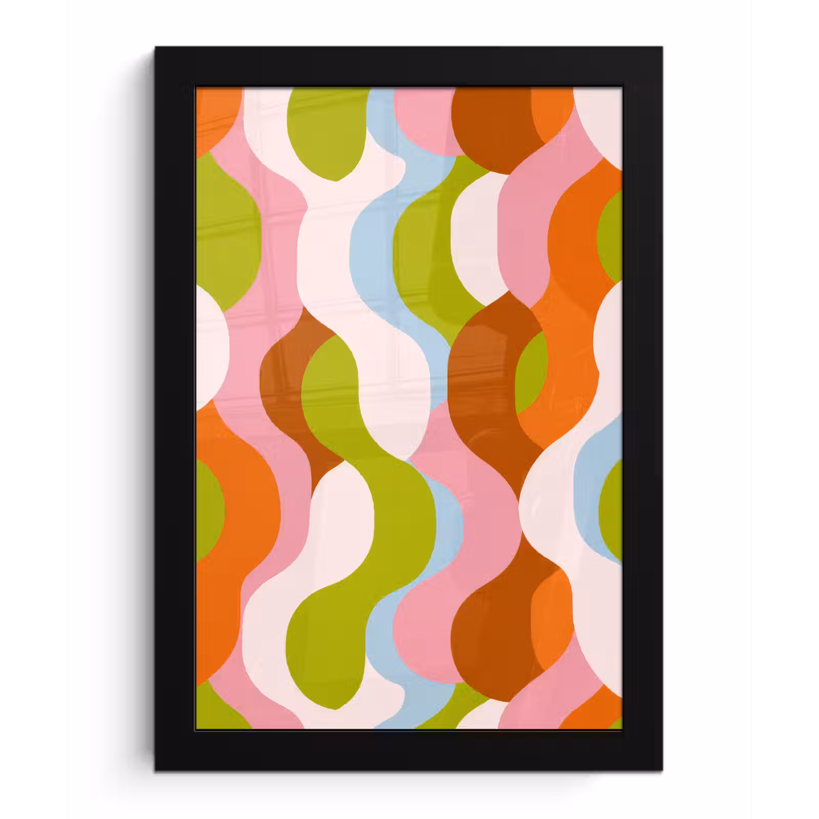 Poster met lijst - Abstract - Vormen - Roze — 1