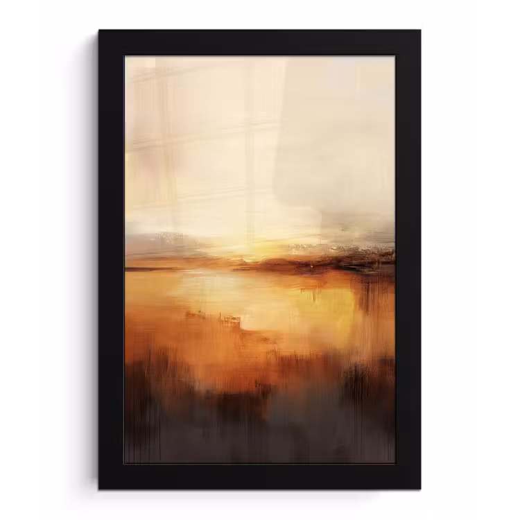 Poster met lijst - Abstract - Bruin - Modern - Herfst kleuren — 1
