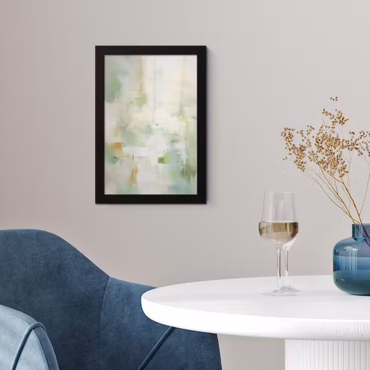 Poster met lijst - Abstract - Kunst - Wit - Groen - Modern — 2