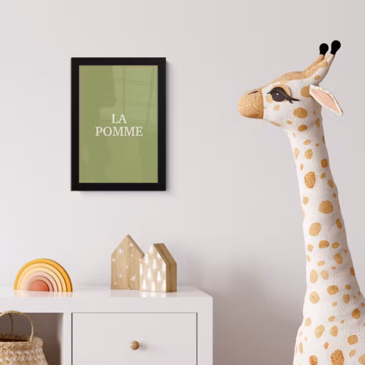Poster met lijst - Appel - Groen - Minimalistisch — 5