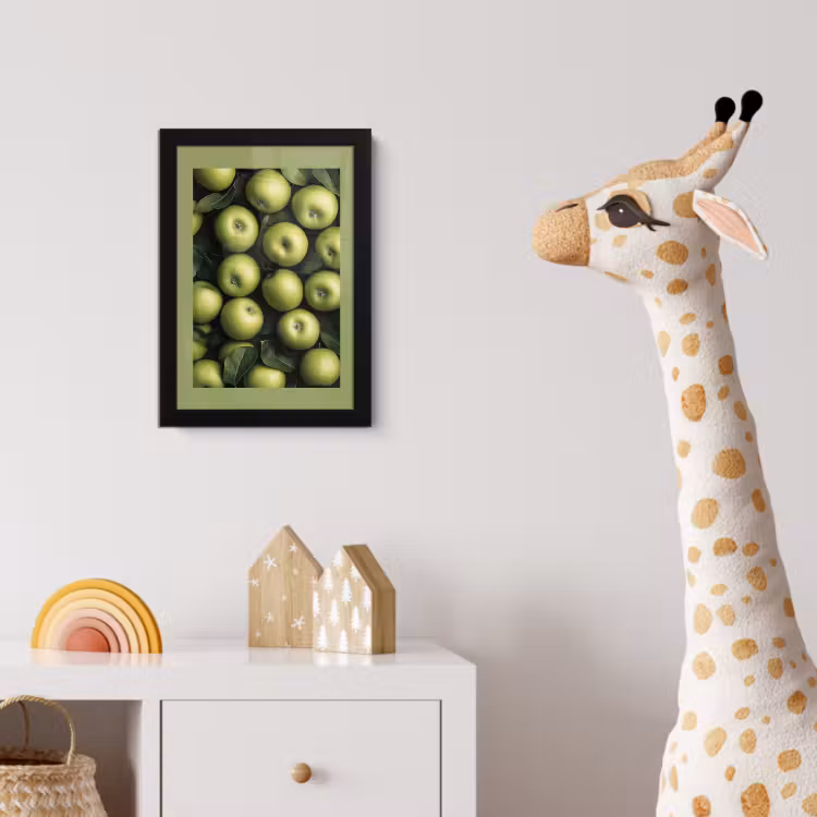 Poster met lijst - Appels - Groen - bladeren — 5
