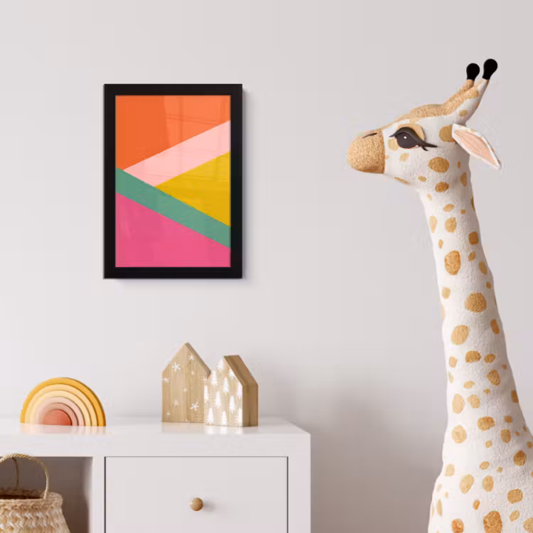 Poster met lijst - Driehoeken - Kleurrijk - Abstract — 5