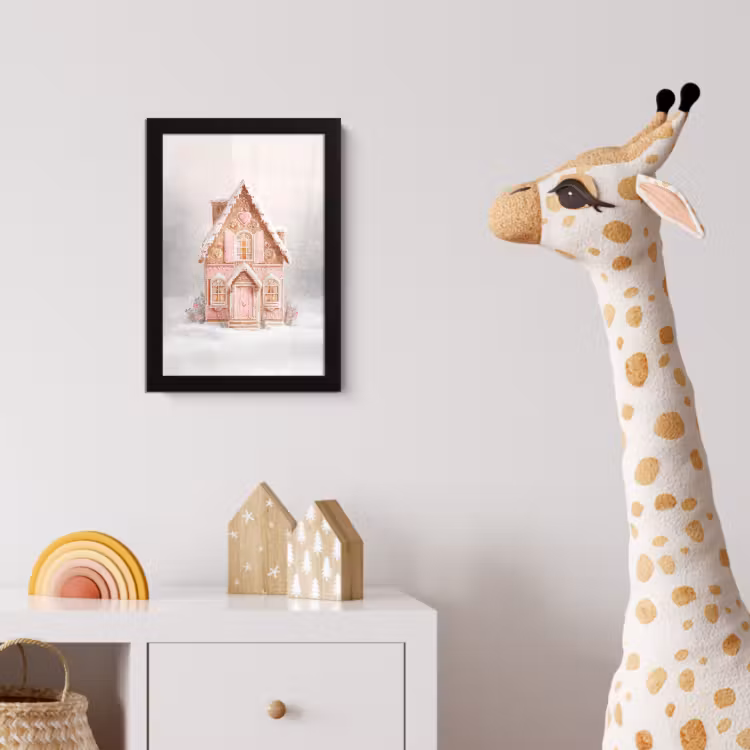 Poster met lijst - Huisje - Suiker - Pastel — 5