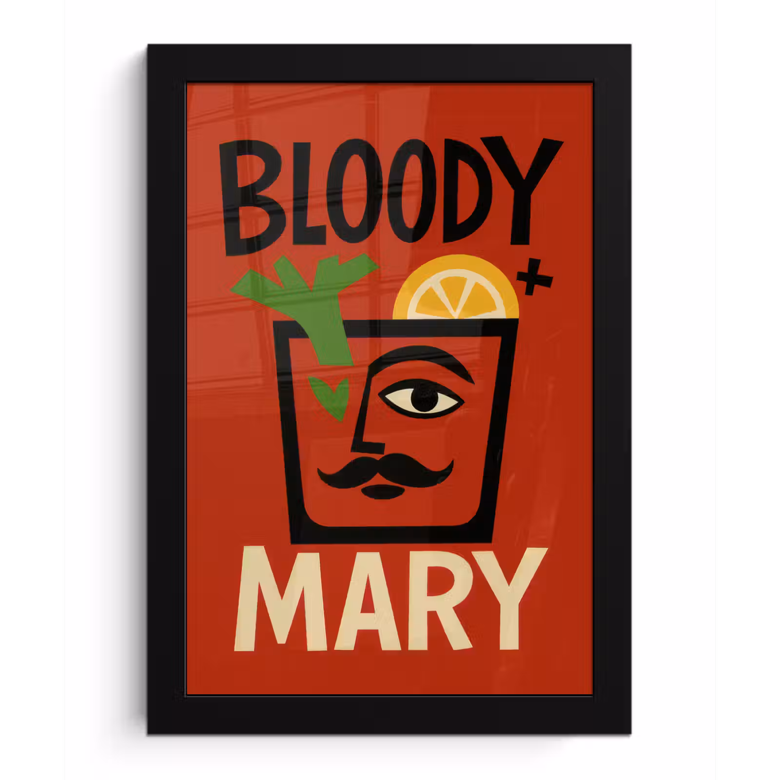Poster met lijst - Cocktail - Art - Rood — 1