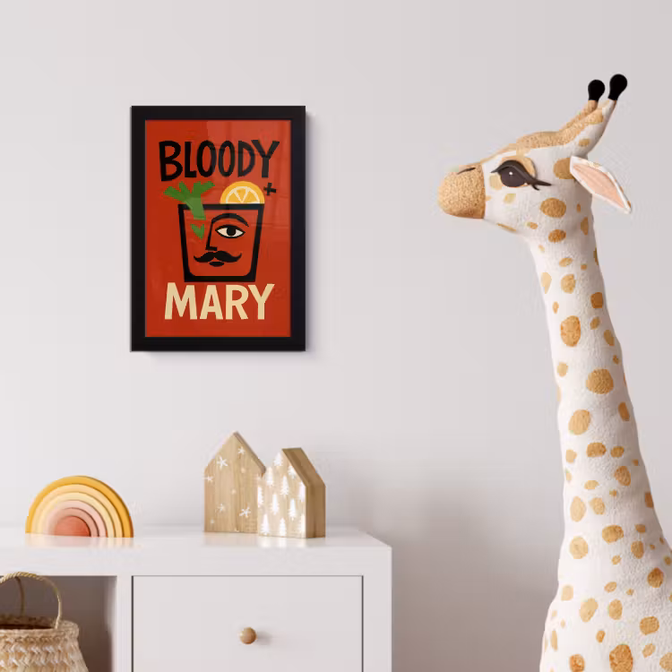 Poster met lijst - Cocktail - Art - Rood — 5
