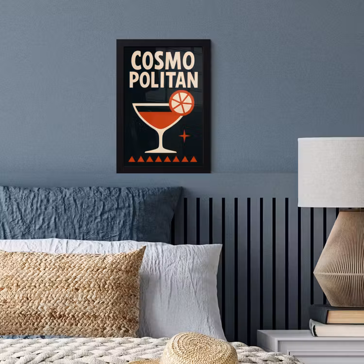 Poster met lijst - Cocktail - Zwart - Illustratie — 4