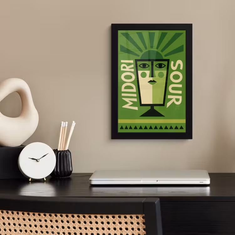 Poster met lijst - Grafisch - Art - Cocktail - Groen — 3