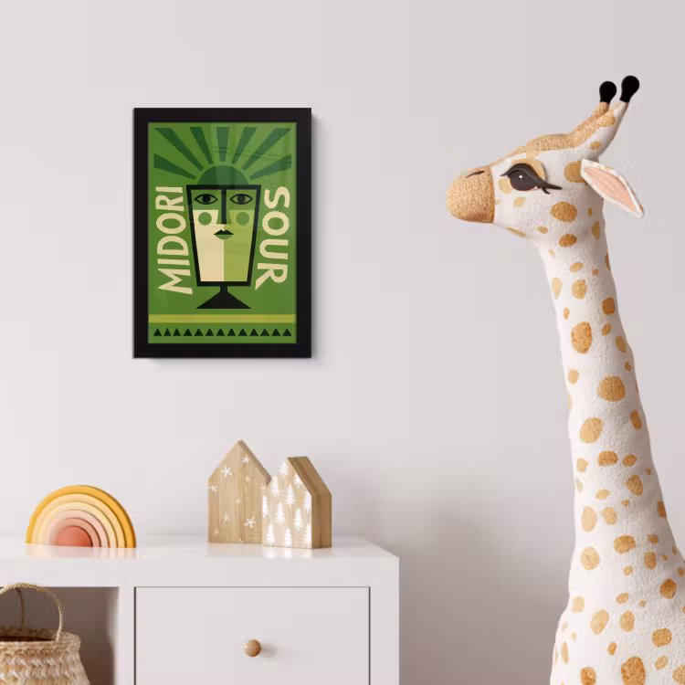 Poster met lijst - Grafisch - Art - Cocktail - Groen — 5
