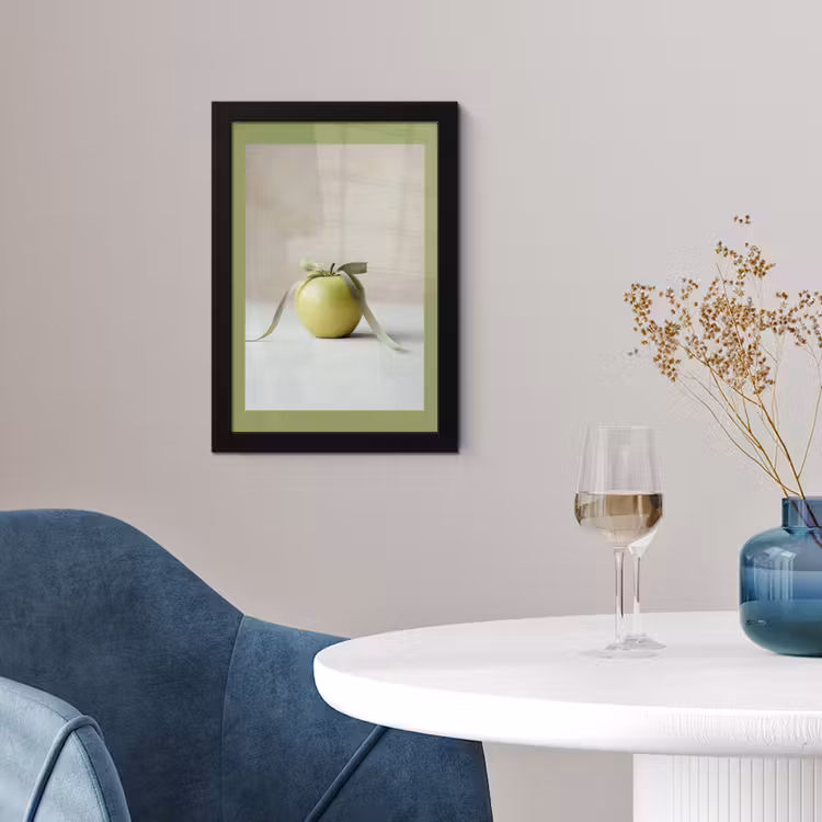 Poster met lijst - Groen - Appel - Strikje — 2