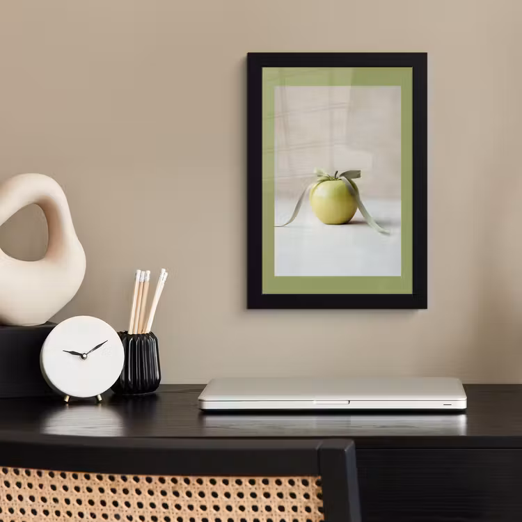 Poster met lijst - Groen - Appel - Strikje — 3