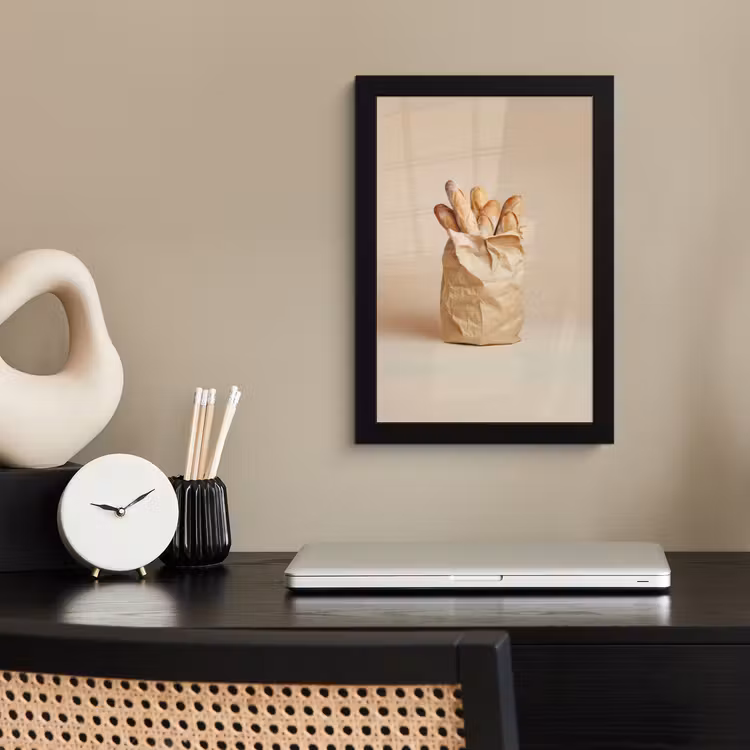 Poster met lijst - Baguette - Brood - Stokbrood - Beige — 3