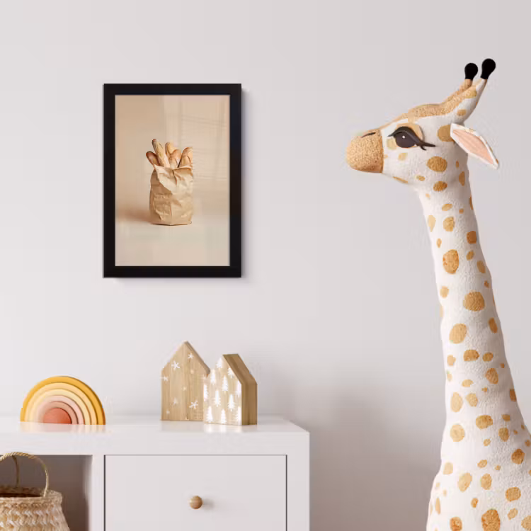 Poster met lijst - Baguette - Brood - Stokbrood - Beige — 5