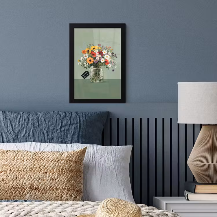 Poster met lijst - Bloemen - Vaas - Kaartje — 4