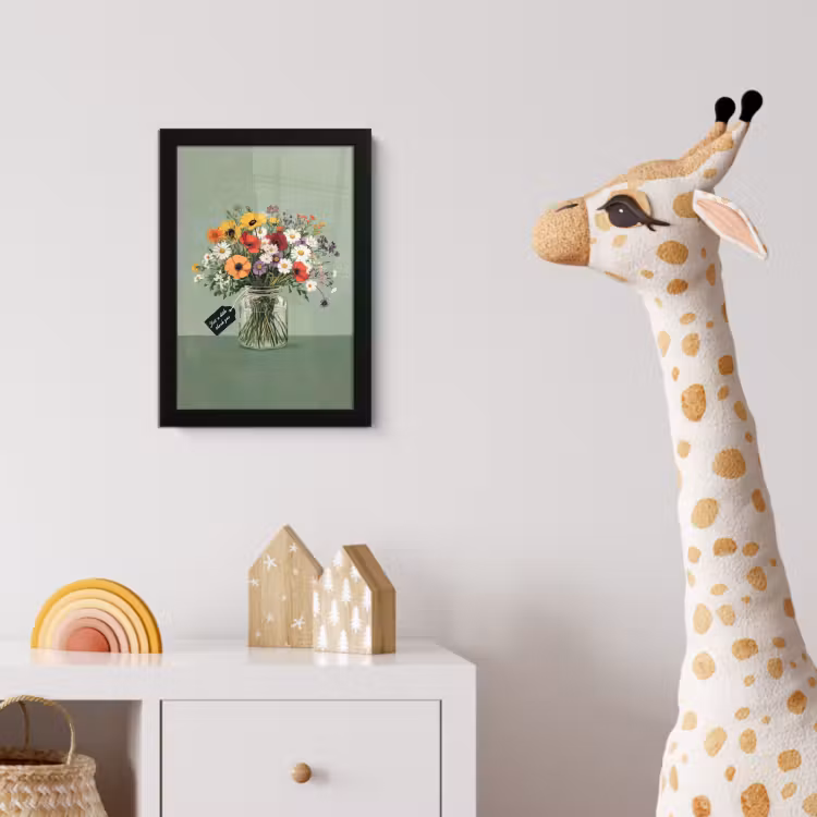 Poster met lijst - Bloemen - Vaas - Kaartje — 5