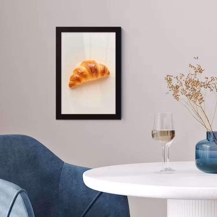 Poster met lijst - Croissant - Brood - Beige — 2