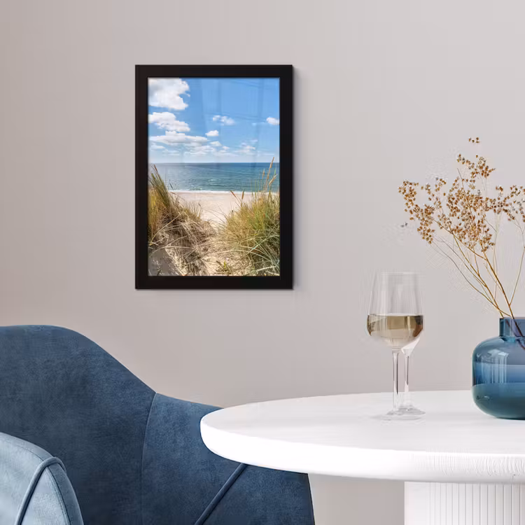 Poster met lijst - Duin - Gras - Zee - Strand — 2