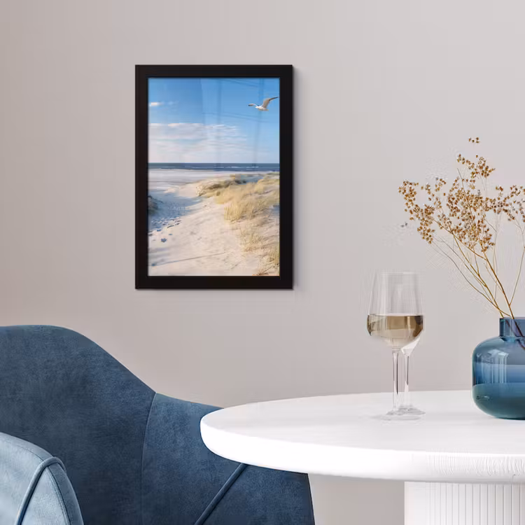 Poster met lijst - Duin - Meeuw - Strand - Zee - Zon — 2