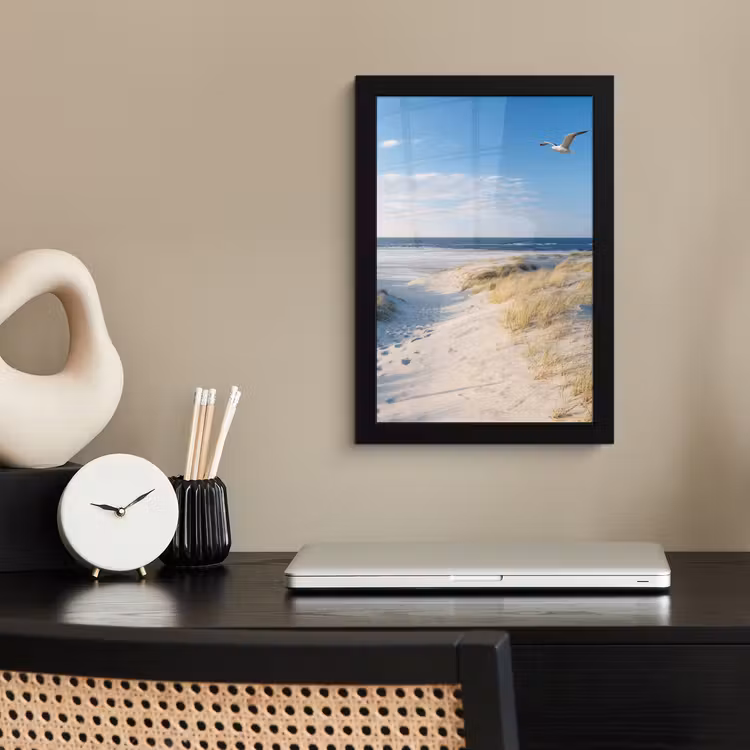 Poster met lijst - Duin - Meeuw - Strand - Zee - Zon — 3
