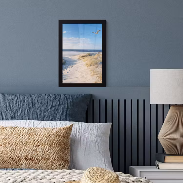 Poster met lijst - Duin - Meeuw - Strand - Zee - Zon — 4