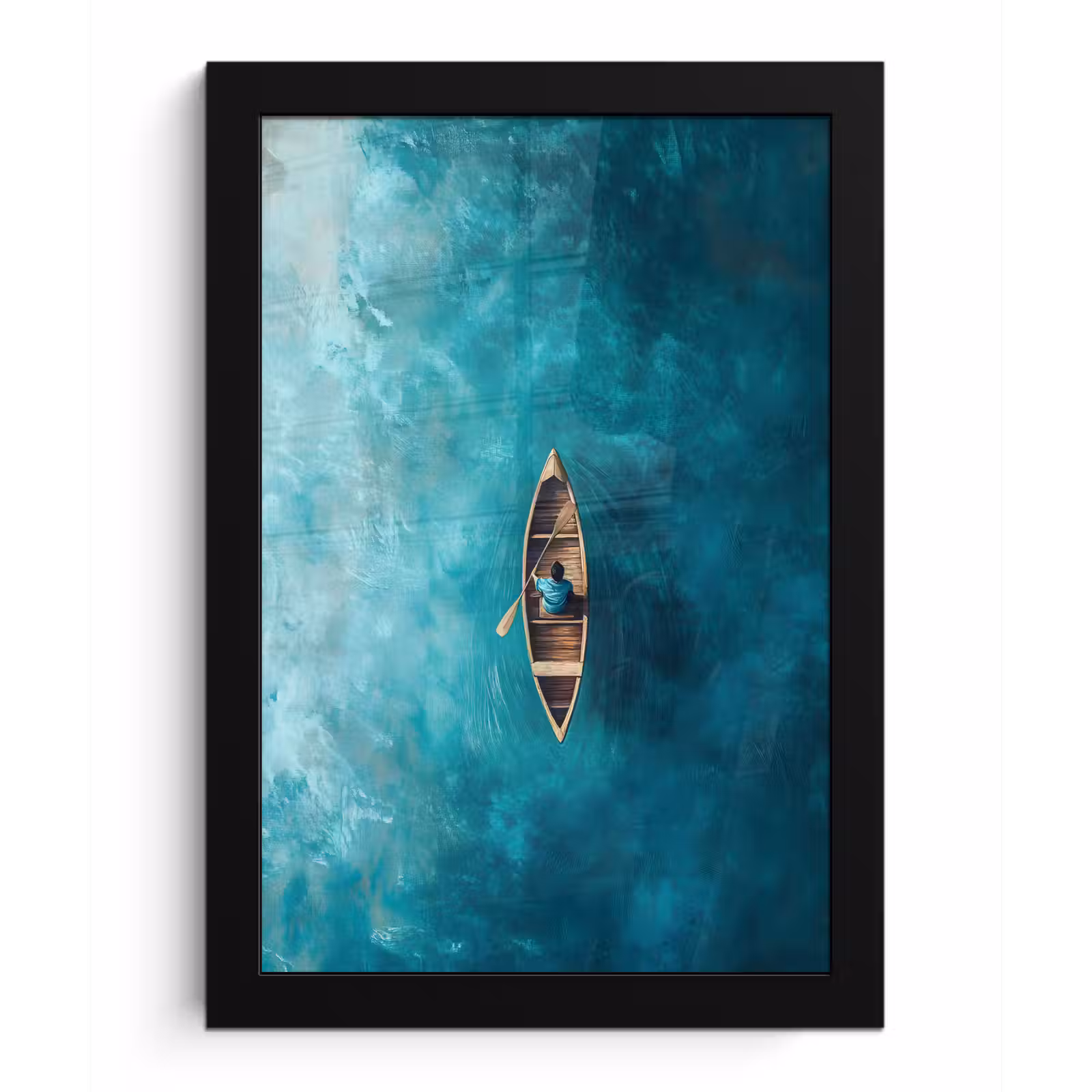 Poster met lijst - Bootje - Water - Blauw — 1
