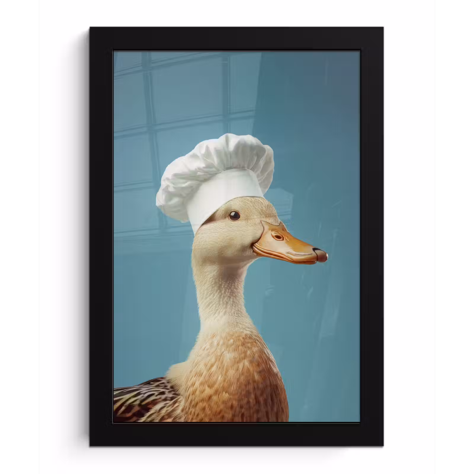 Poster met lijst - Eend - Koksmuts - Cute - Vogel — 1