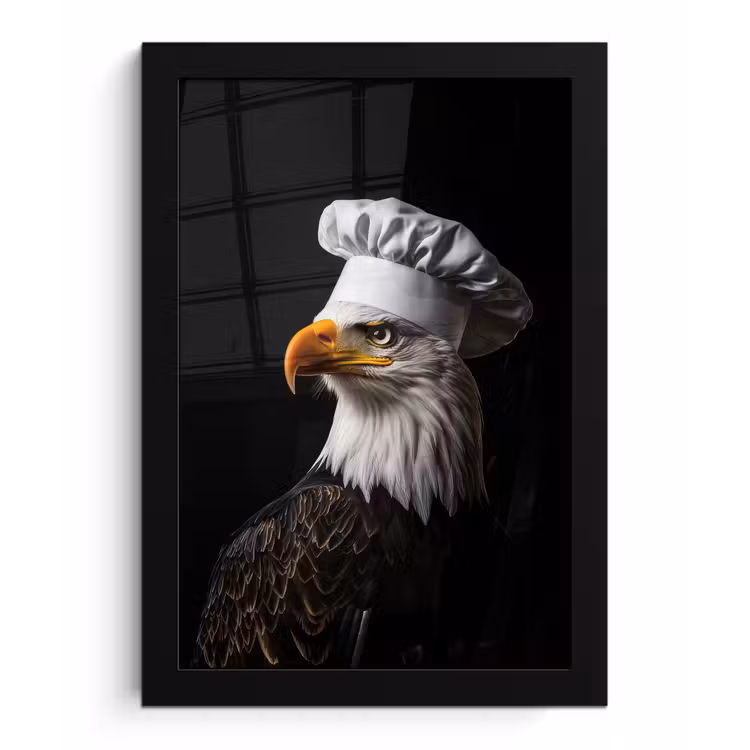 Poster met lijst - Arend -Amerika - Koksmuts - Vogel - Stoer — 1