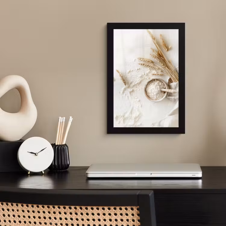 Poster met lijst - Bloem - Hout - Tarwe — 3