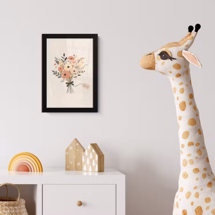 Poster met lijst - Bloemen - Quote - Beige - Lint — 5