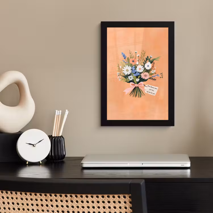 Poster met lijst - Boeket - Strikje - Quote — 3