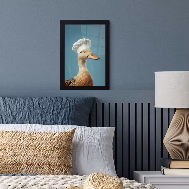 Poster met lijst - Eend - Koksmuts - Cute - Vogel — 4
