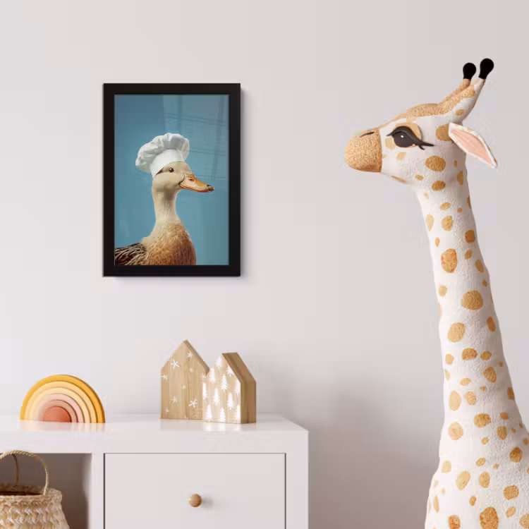 Poster met lijst - Eend - Koksmuts - Cute - Vogel — 5