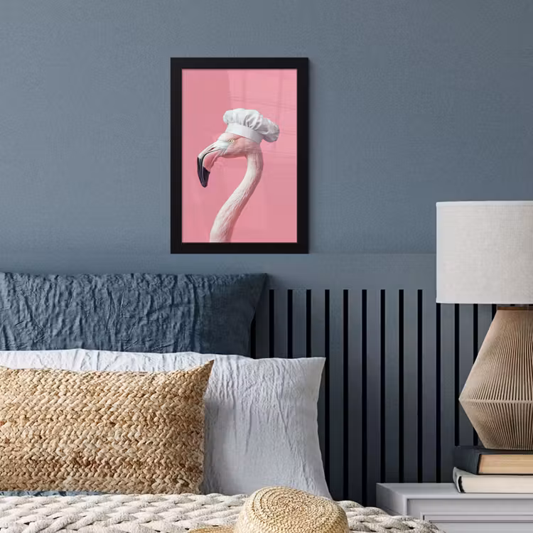 Poster met lijst - Flamingo - Roze - Koksmuts - Vogel — 4