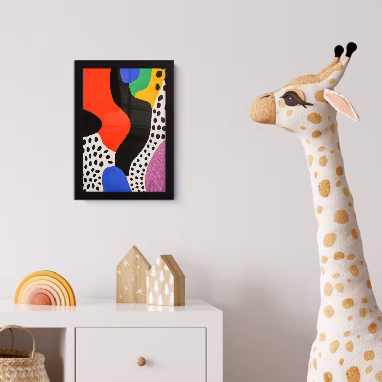 Poster met lijst - Abstract - Vormen - Kleuren - Stippen — 5