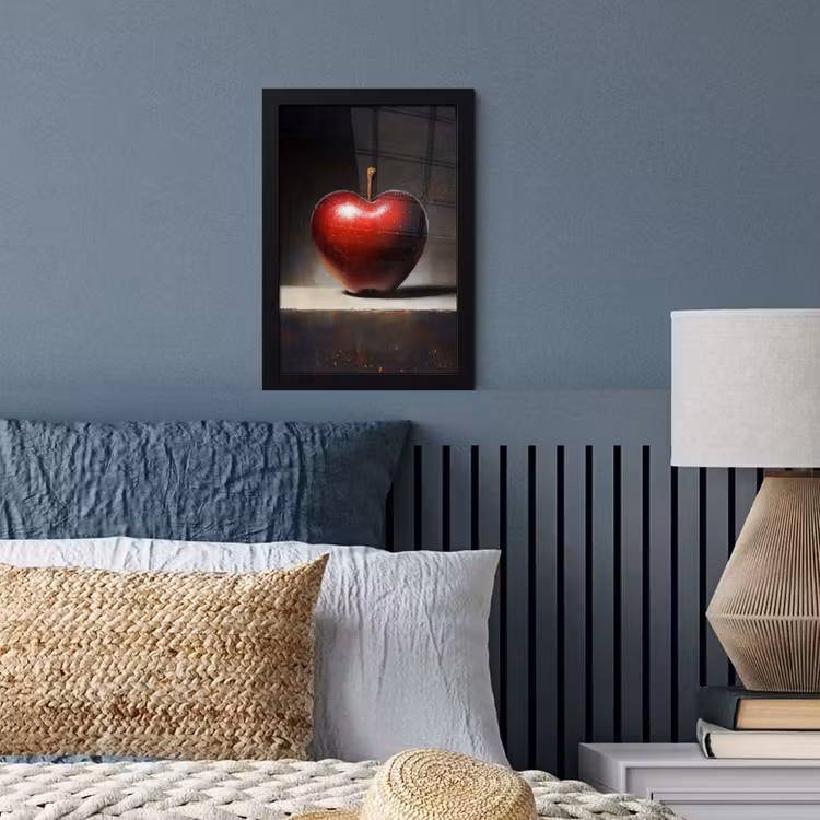 Poster met lijst - Apple - Hart - Rood — 4