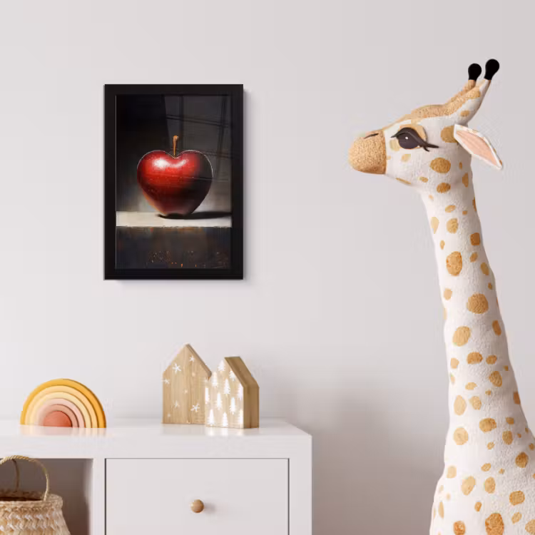 Poster met lijst - Apple - Hart - Rood — 5