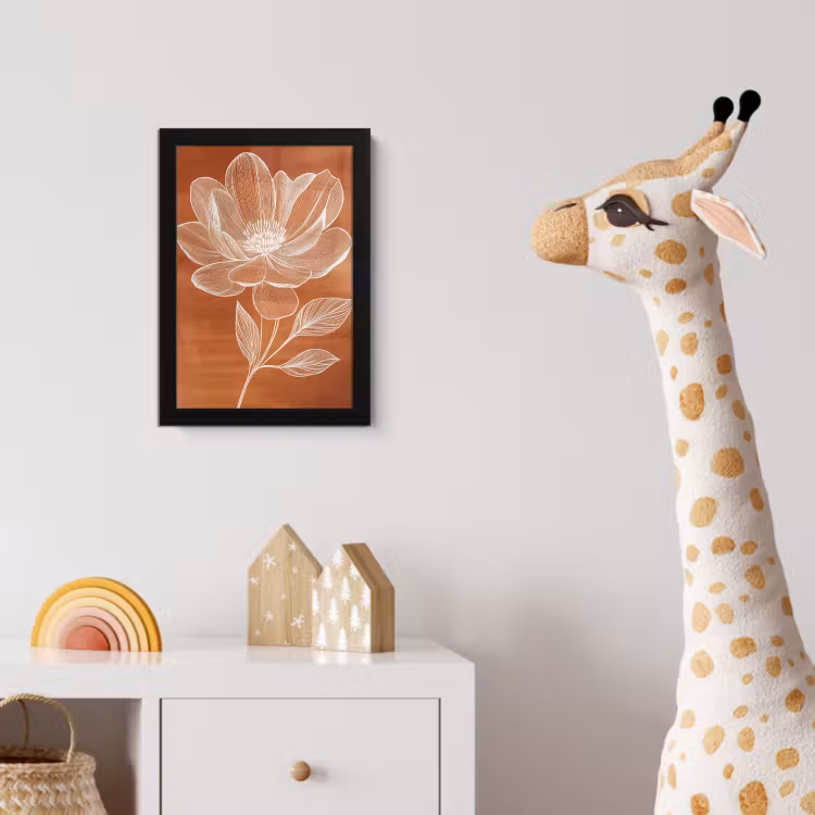 Poster met lijst - Bloem - Minimalistisch - Wit — 5