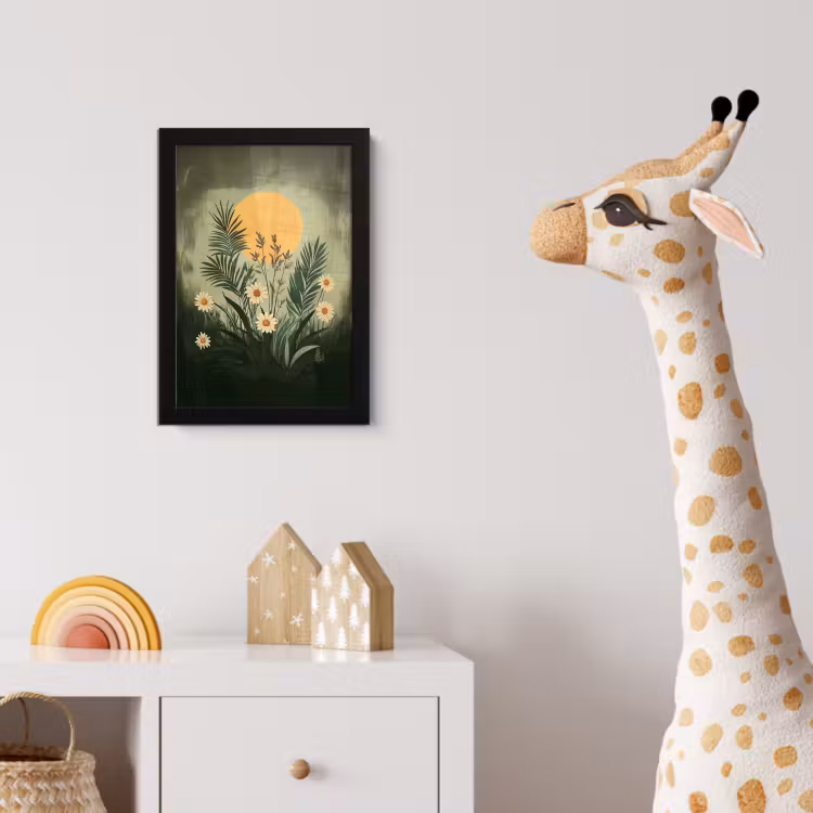 Poster met lijst - Bloemen - Bladeren - Zon - Groen — 5