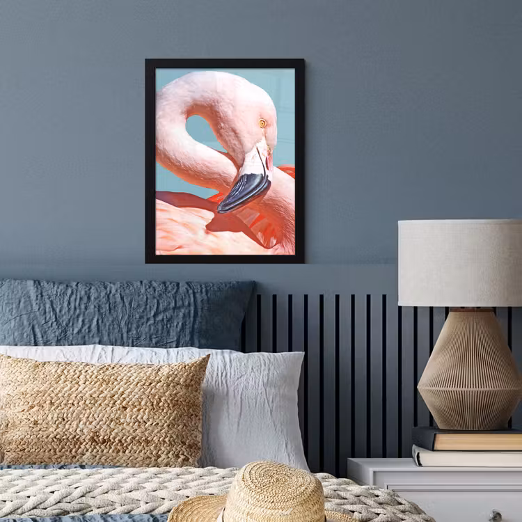 Poster met lijst - Close-up flamingo — 4