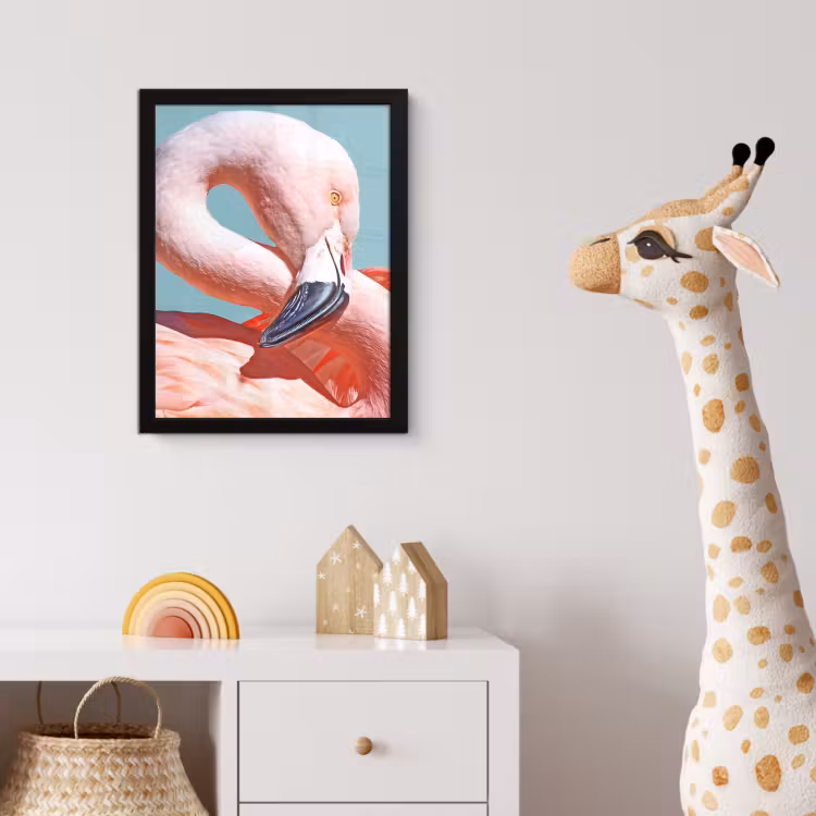 Poster met lijst - Close-up flamingo — 5