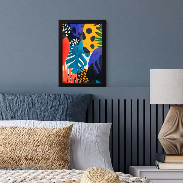 Poster met lijst - Bladeren - Vormen - Abstract - Kleurrijk — 4