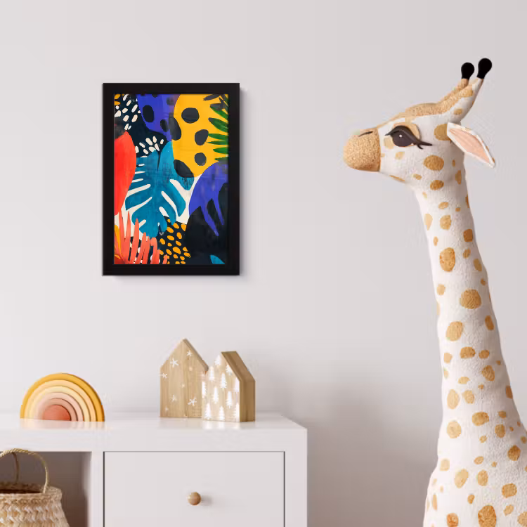 Poster met lijst - Bladeren - Vormen - Abstract - Kleurrijk — 5