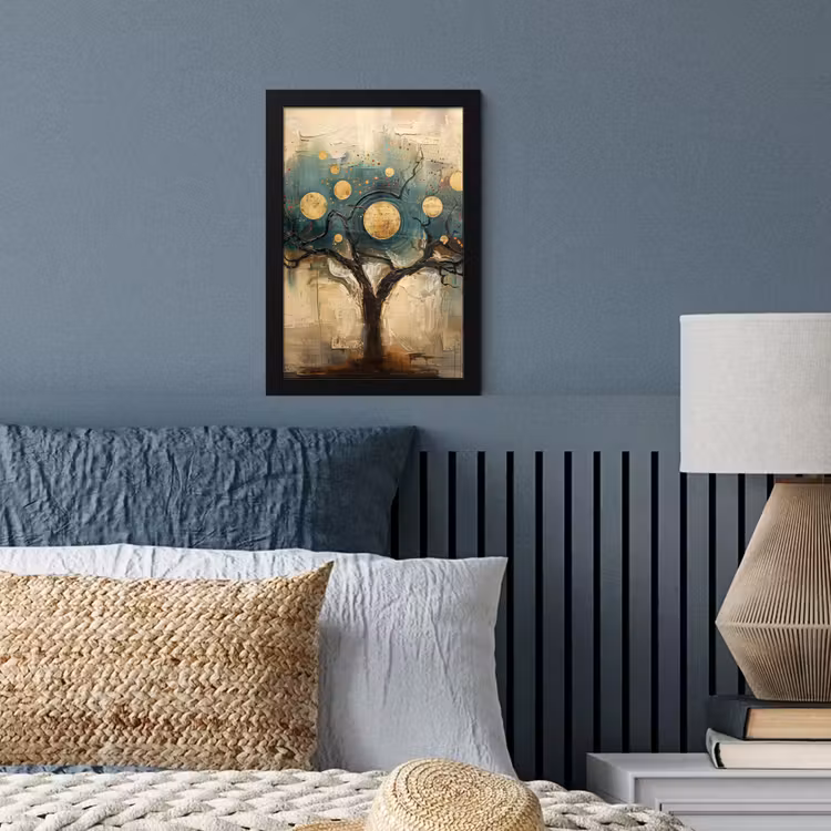Poster met lijst - Boom - Kunst - Maan - Watercolor — 4