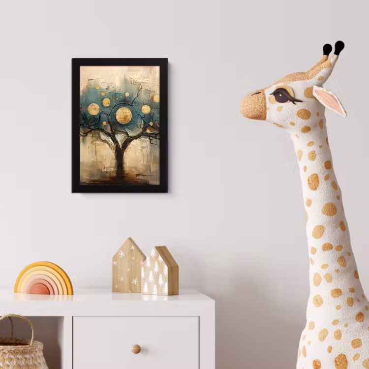 Poster met lijst - Boom - Kunst - Maan - Watercolor — 5