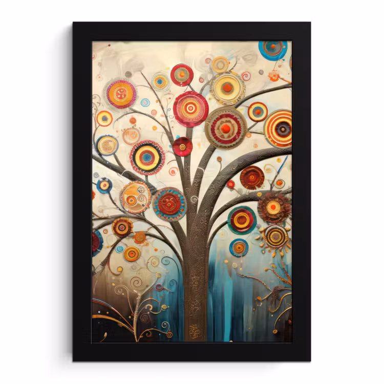 Poster met lijst - Boom - Tree of life - Kleur — 1