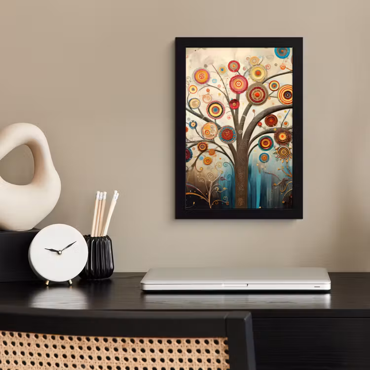 Poster met lijst - Boom - Tree of life - Kleur — 3