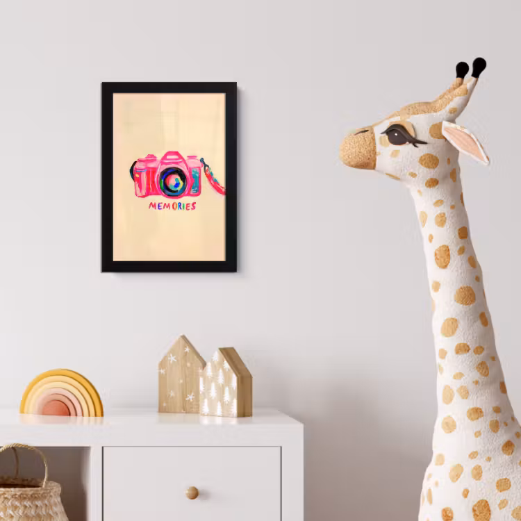 Poster met lijst - Camera - Memories - Roze - Geschilderd — 5