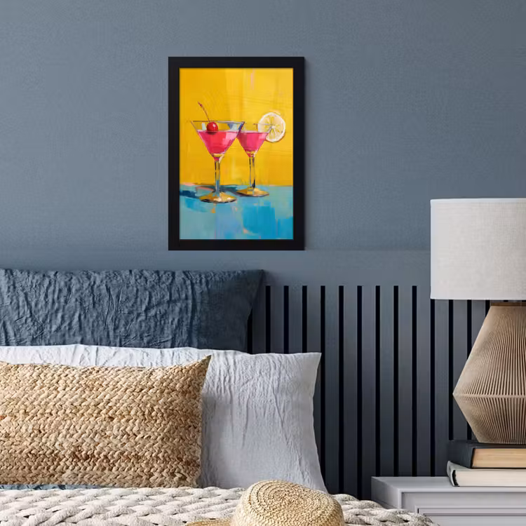 Poster met lijst - Glazen - Cocktail - Citroen - Kers — 4