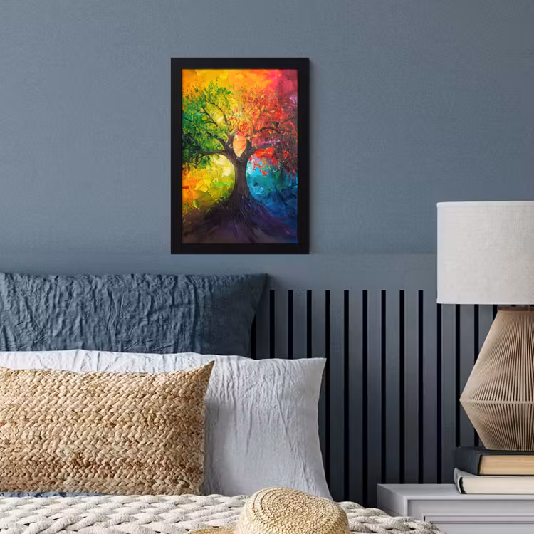 Poster met lijst - Boom - Kleurrijk - Modern - Abstract — 4