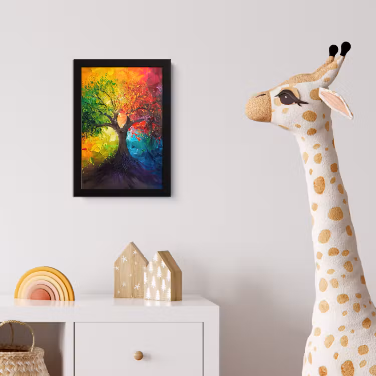 Poster met lijst - Boom - Kleurrijk - Modern - Abstract — 5