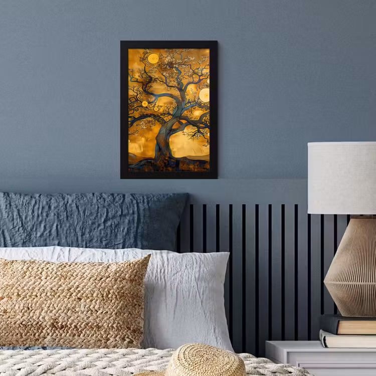 Poster met lijst - Boom - Levensboom - Abstract - Goud — 4